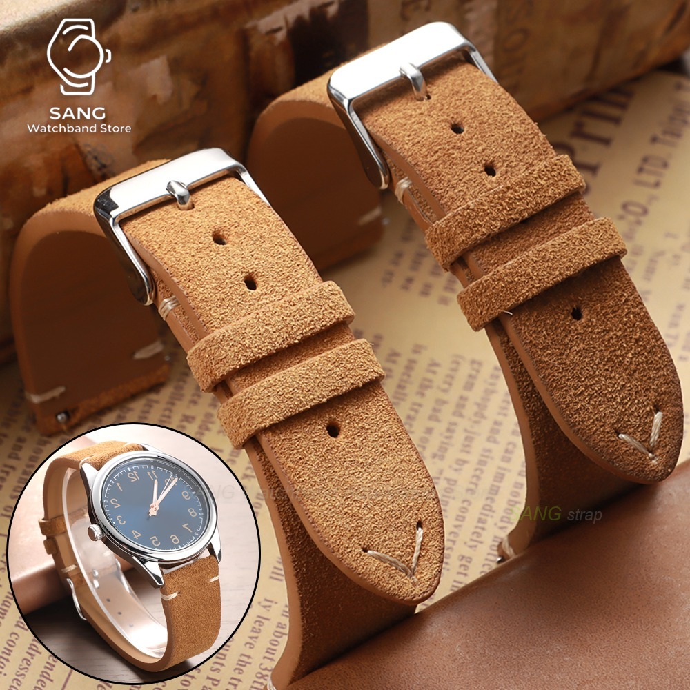 Suede Strap Watch - 14/16/18/19/20/21/22mm Quick Release Suede Strap Calfskin