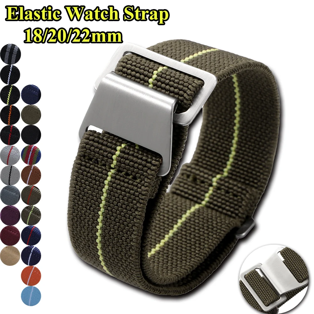 Elastic Watch Strap 18mm 20mm  - Nato Strap Nylon ulasan dan harga