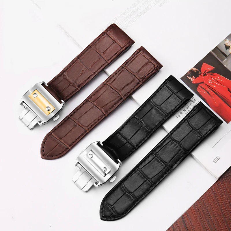 High Quality Cowhide Watch Str - Cartier Watch Santos ulasan dan harga