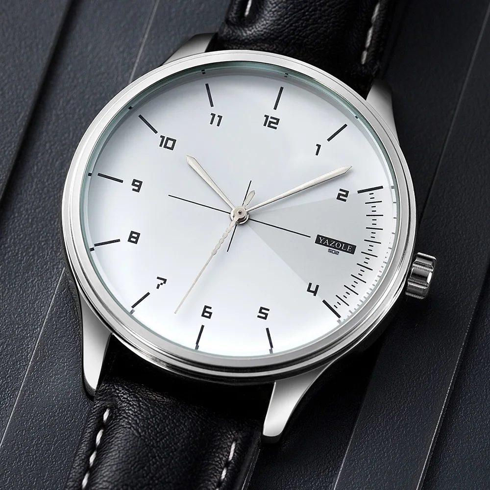 Top Brand YAZOLE Quartz Watche - Leather Watch Band Men ulasan dan harga