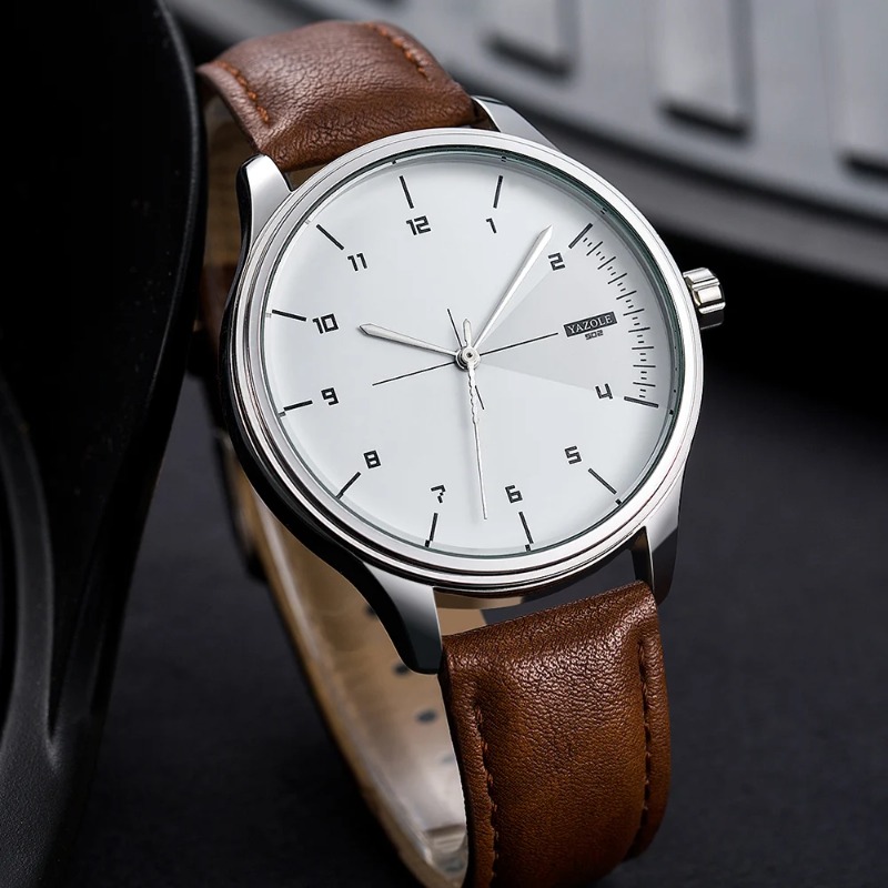 YAZOLE Men Watch Business Casu - Leather Watch Band Men ulasan dan harga
